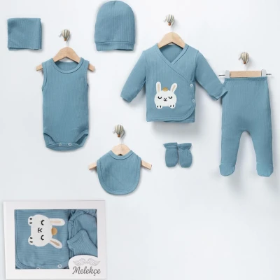 TAVSAN KAFASI NAKISLI 7LI BEBE ZIBIN SET