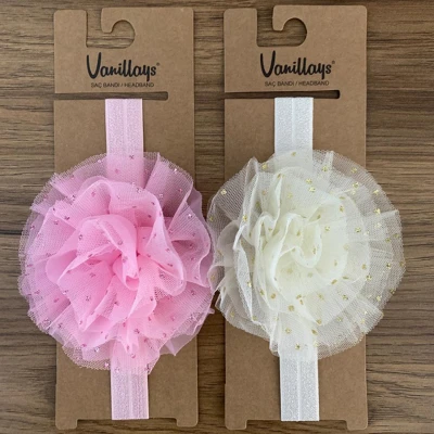 YALDIZLI GULLU BEBE BANDANA 